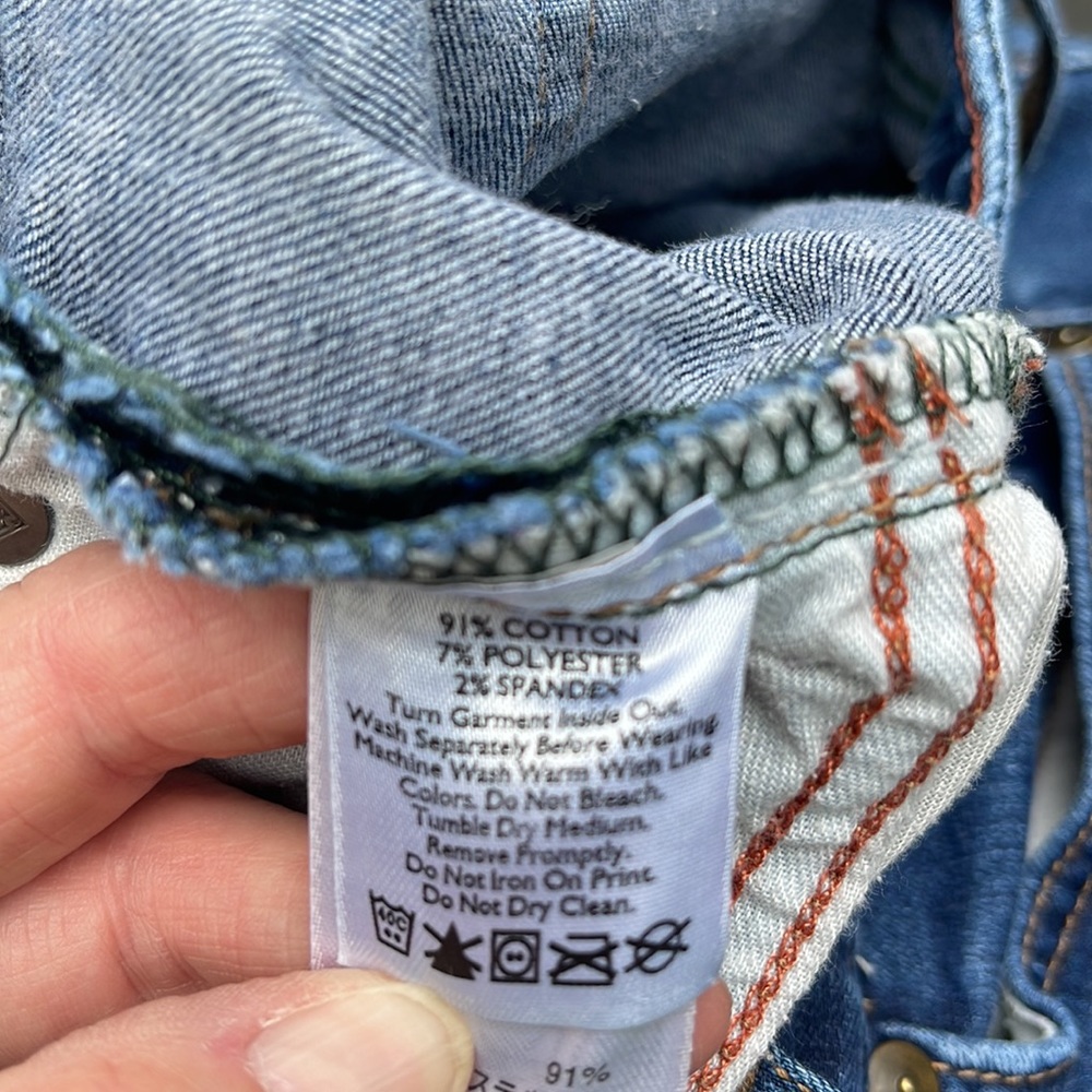 Eddie Bauer Straight Curvy Denim Blue Jeans Size 8 - Picture 10 of 12